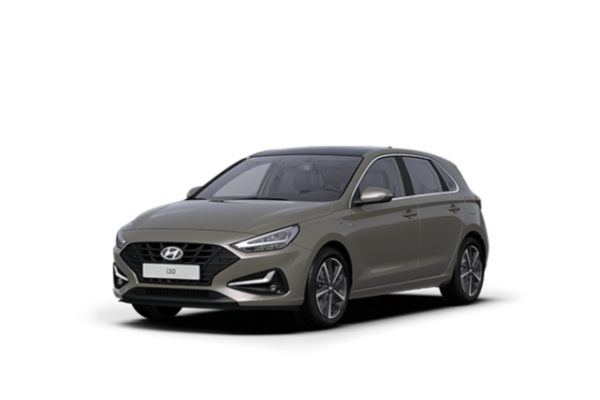 Zu sehen ist ein Hyundai i30 Advantage in Dark Knight mit 17-Zoll Leichtmetallfelgen.