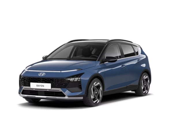 Ein blauer Hyundai BAYON