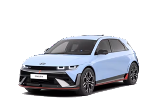 Ein hellblauer Hyundai IONIQ 5 N