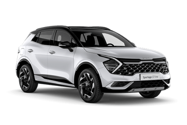 Ein weißer Kia Sportage PHEV
