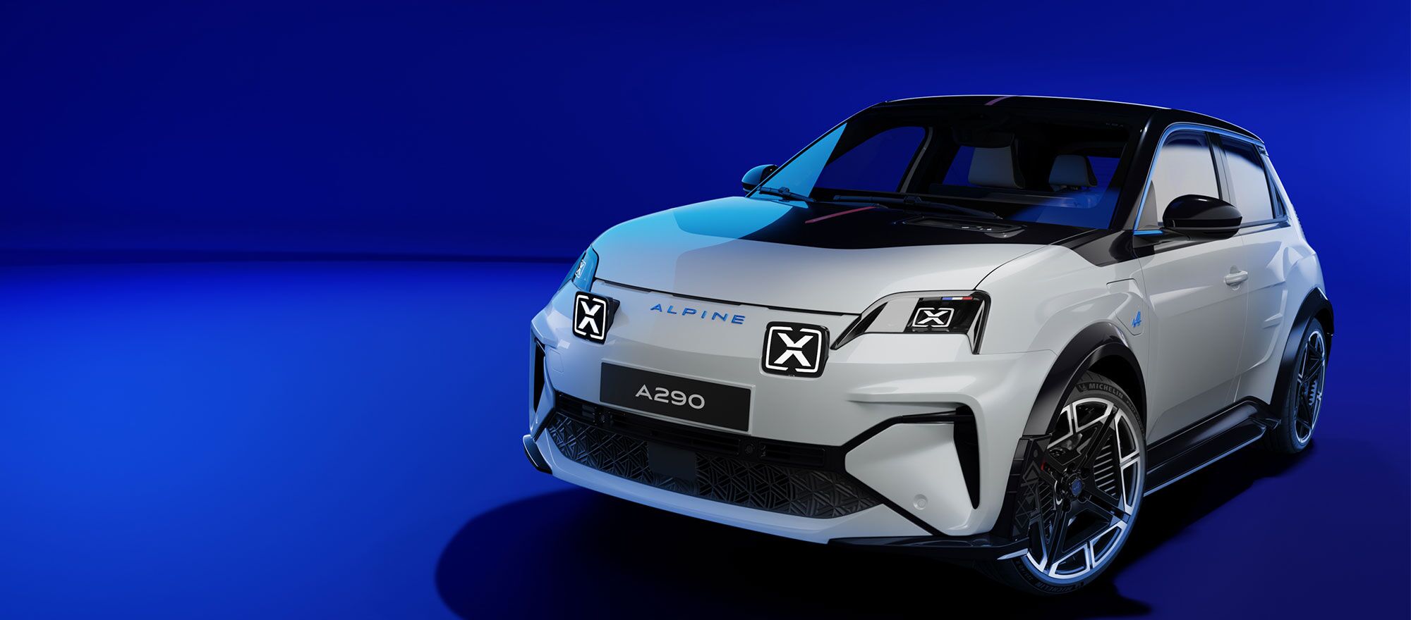 Weißer Alpine A290 im Profil