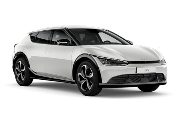 Ein weißer Kia EV6