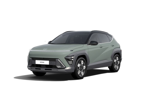 Ein grüner Hyundai KONA