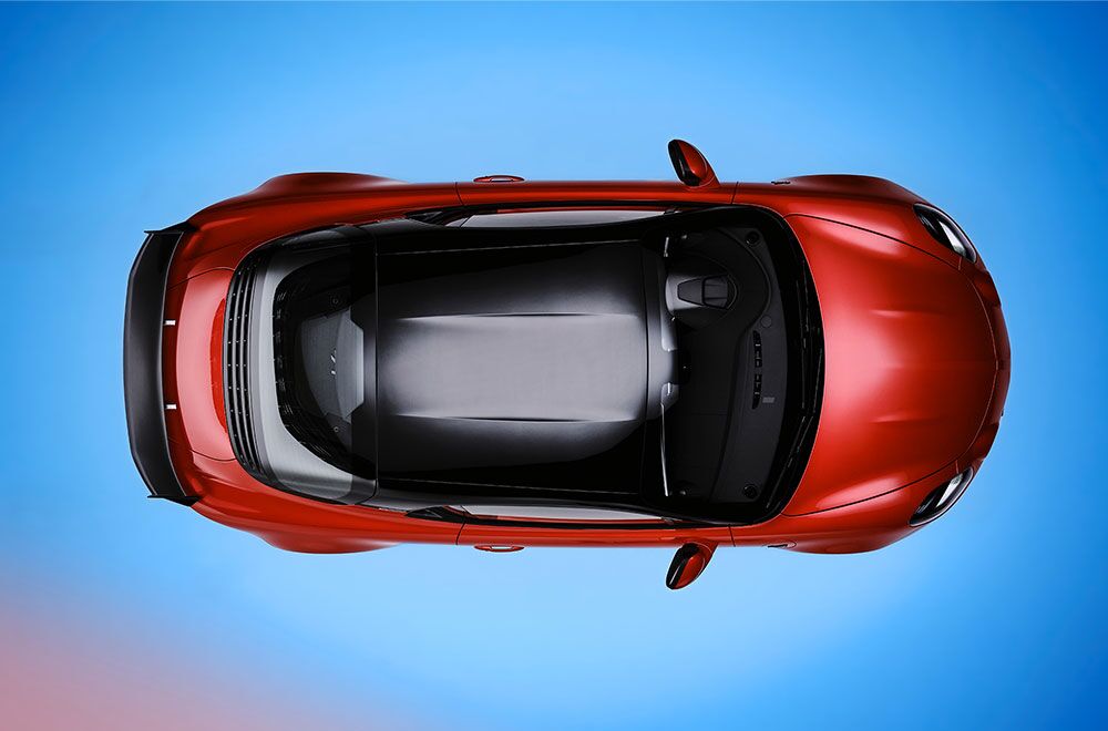 Top-Down Ansicht des Alpine A110 S