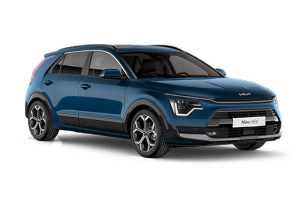 Ein dunkelblauer Kia Niro EV