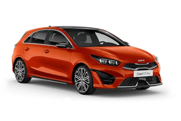 Ein orangener Kia Ceed