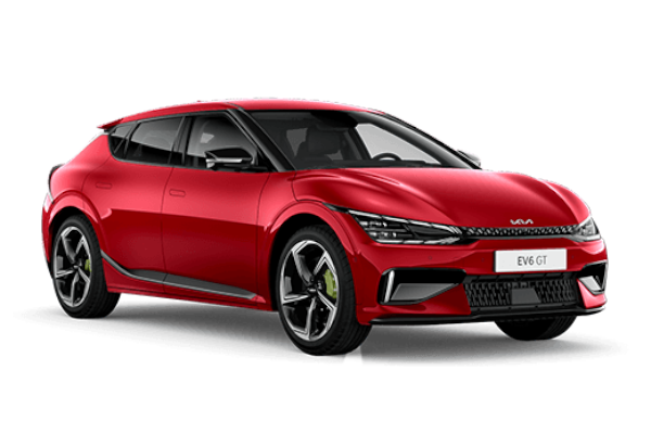 Ein roter Kia EV6 GT