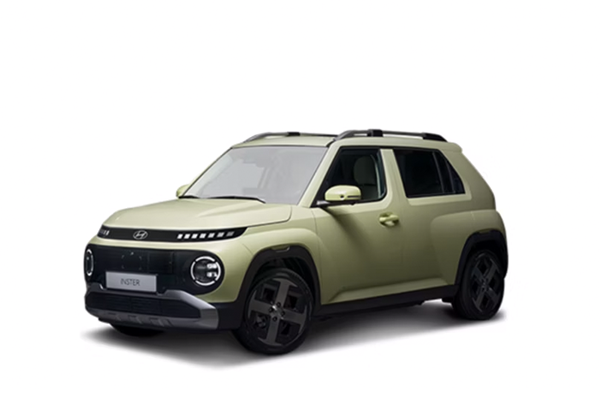 Ein beiger Hyundai INSTER